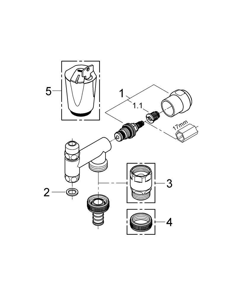 GROHE Eggemann robinet lave vaisselle avec pièce en T 41030000