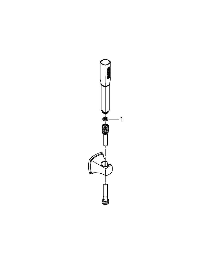 GROHE Grandera Stick Support de douche mural 1 jet chromé/doré