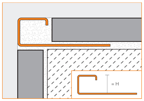 Aluminium tegelprofiel