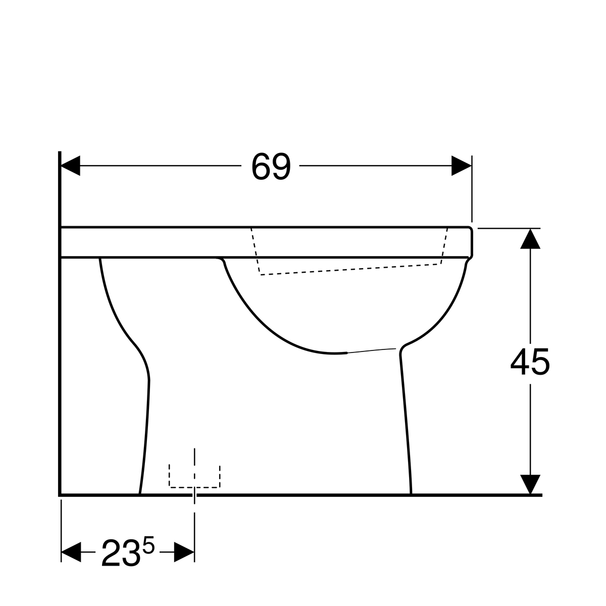 Pack WC surélevé PMR blanc Design - En céramique - Blanc - Poids : 39,1 Kg