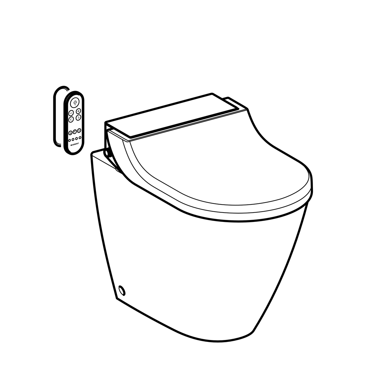 Geberit Aquaclean Tuma Comfort WC japonais complet avec cuvette sans bride  blanc alpine - 146.310.11.1 