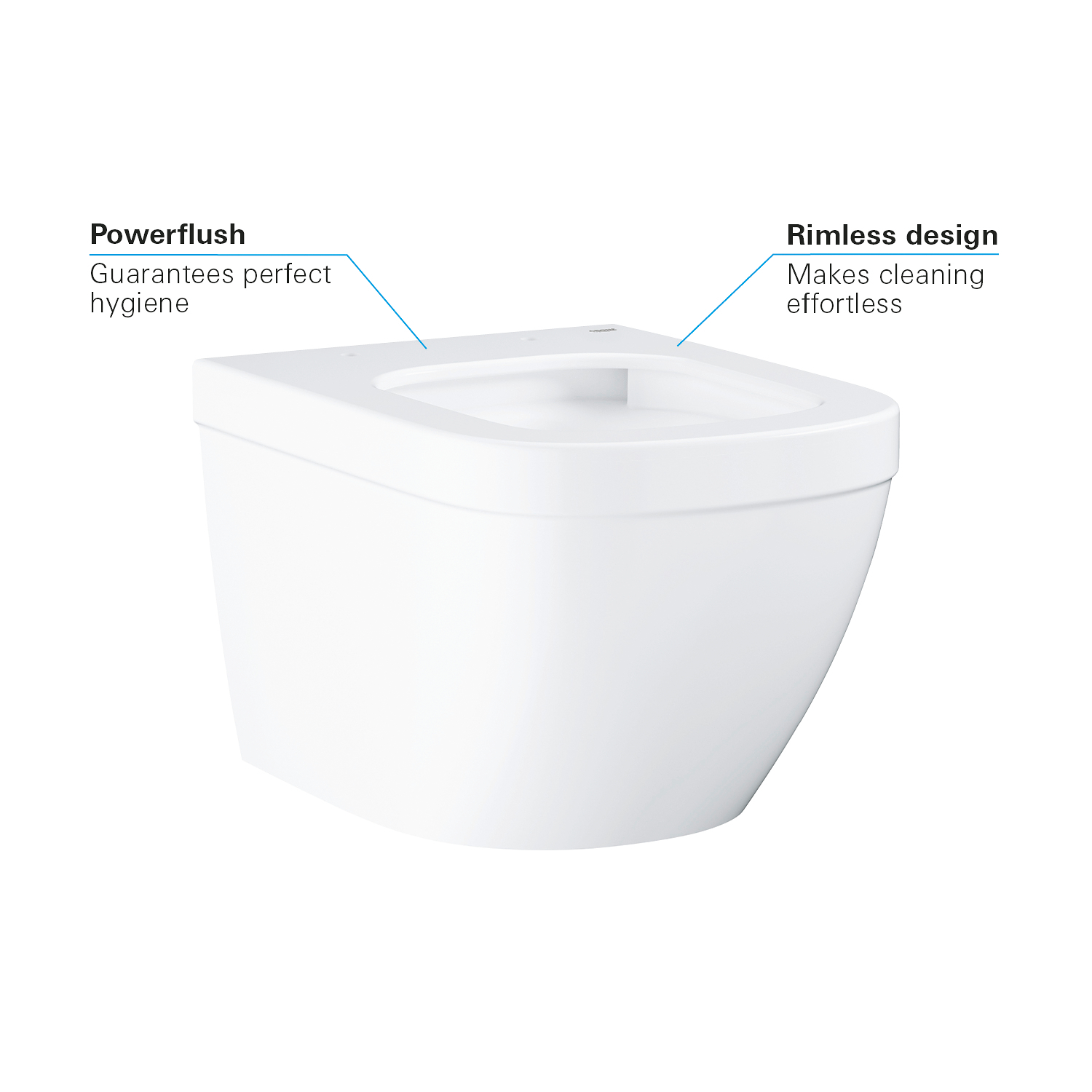Grohe Euro ceramic WC suspendu compact sans bride avec abattant frein de  chute (Eurocompact)