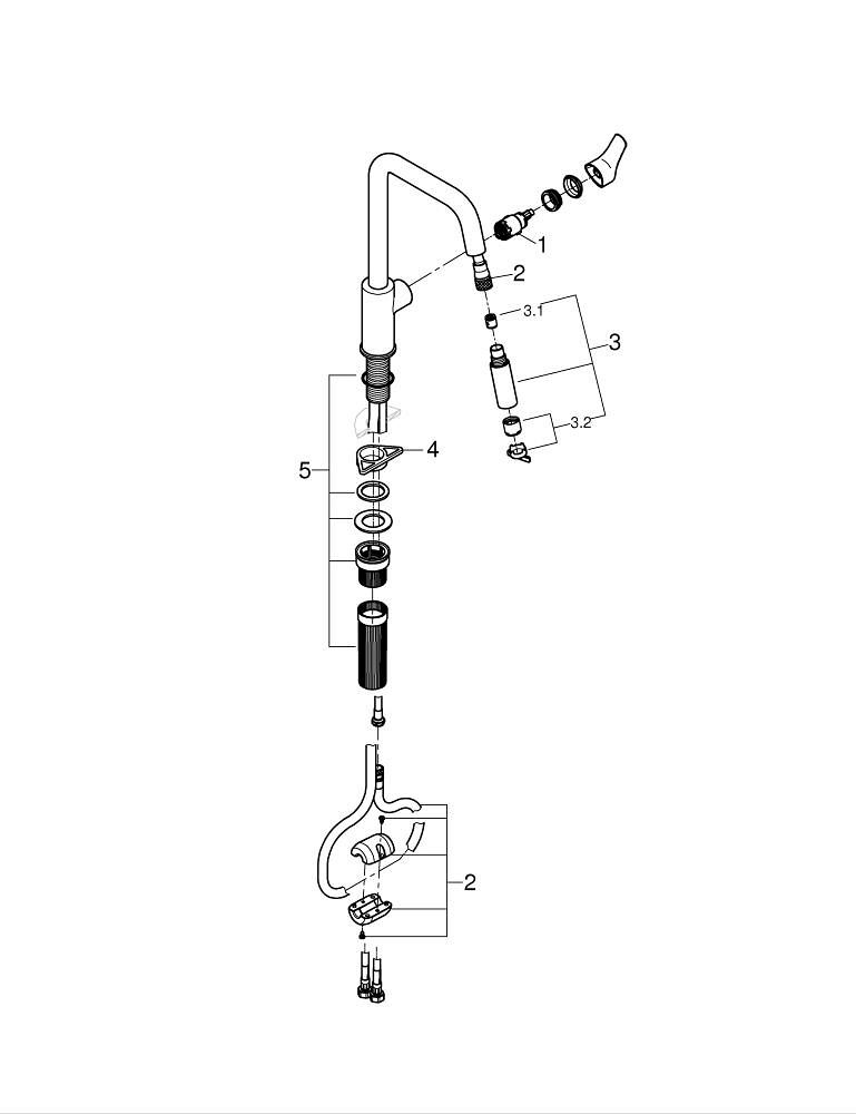GROHE QUICKFIX 24204002 Eenhendelmengkraan DN 15 | M-size | chroom, met GROHE QUICKFIX 24204002 Eenhendelmengkraan DN 15 | M-size | chroom, met