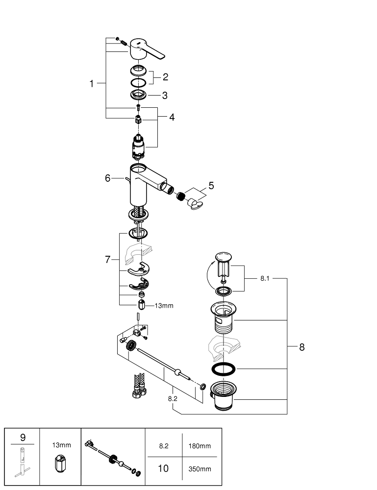 GROHE Swift QuickFix Fonteinkraan - xs-size - 1/2 - chroom - 20617001