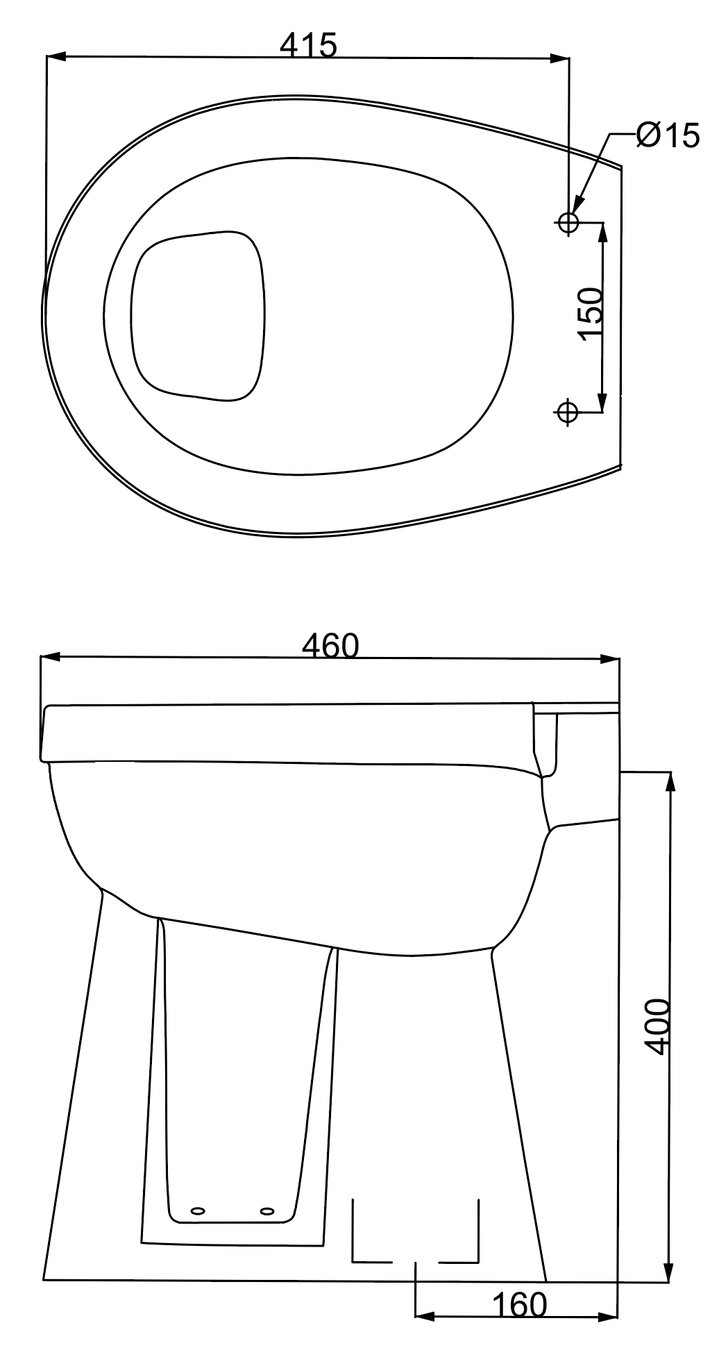 Xellanz Basic Cuvette WC sur pied rehaussé 45.5cm EV blanc?