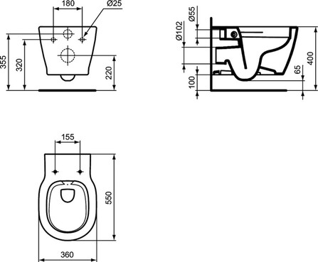 Armoire WC d'angle suspendue au dessus d'un lave main : Armoire d'angle  Delta
