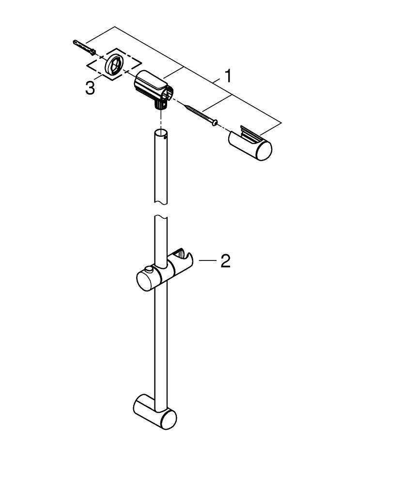 Grohe Euphoria - Barre de douche 900 mm, chrome 27500000