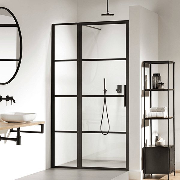 badkamer industrieel donker stijl