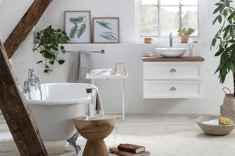 complete badkamer landelijk landelijke hout