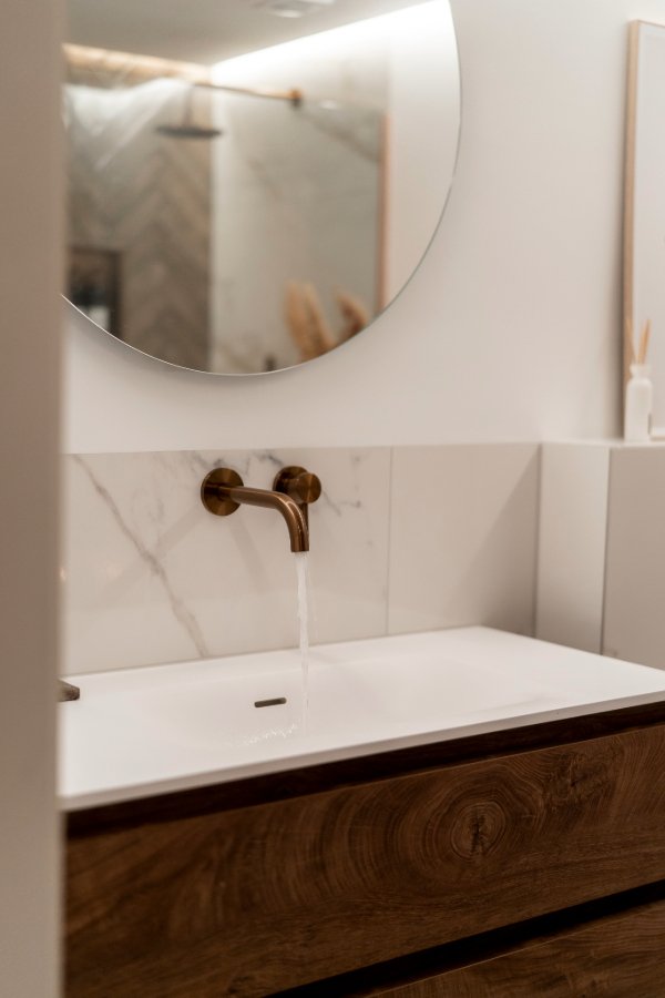 Salle de bains bois de chêne