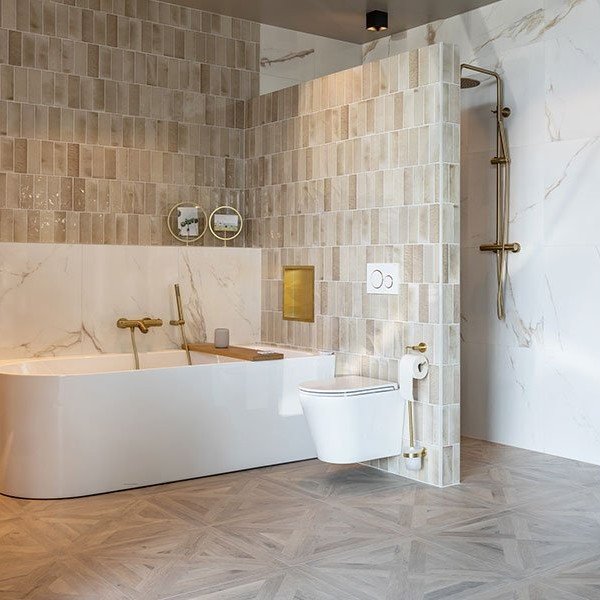 Beige tegel badkamer Amber 