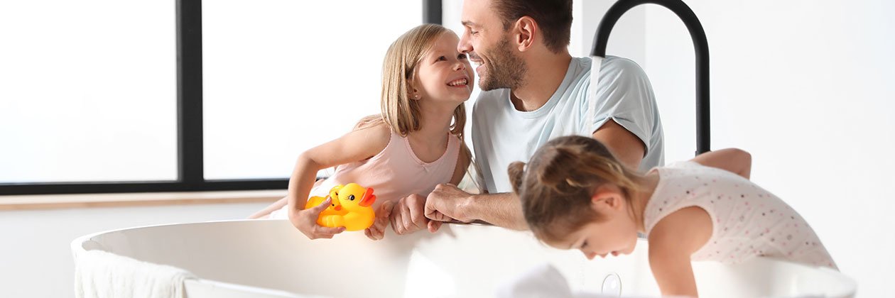 watervrij maken in de badkamer