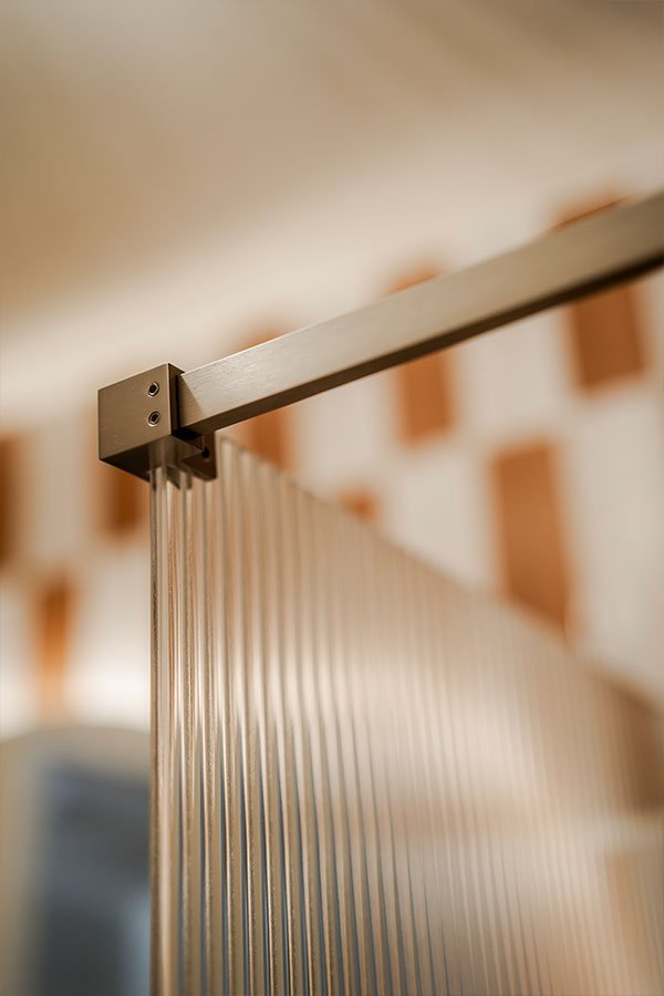 Douchewand met ribbel badkamer Lotte