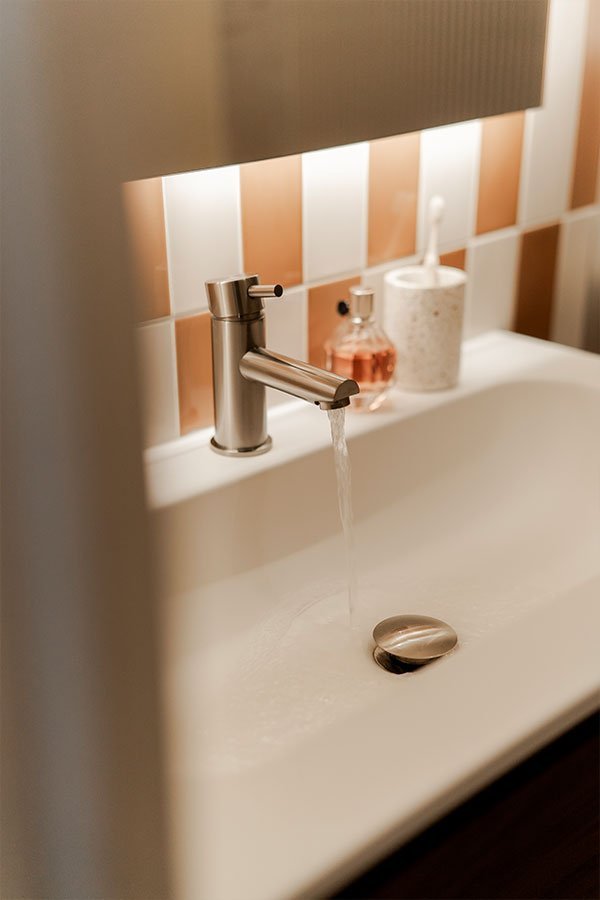 RVS wastafelkraan badkamer Lotte