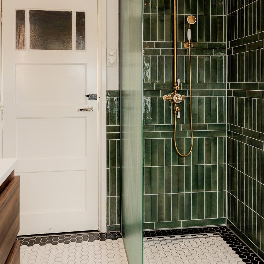 Klassieke groene badkamer