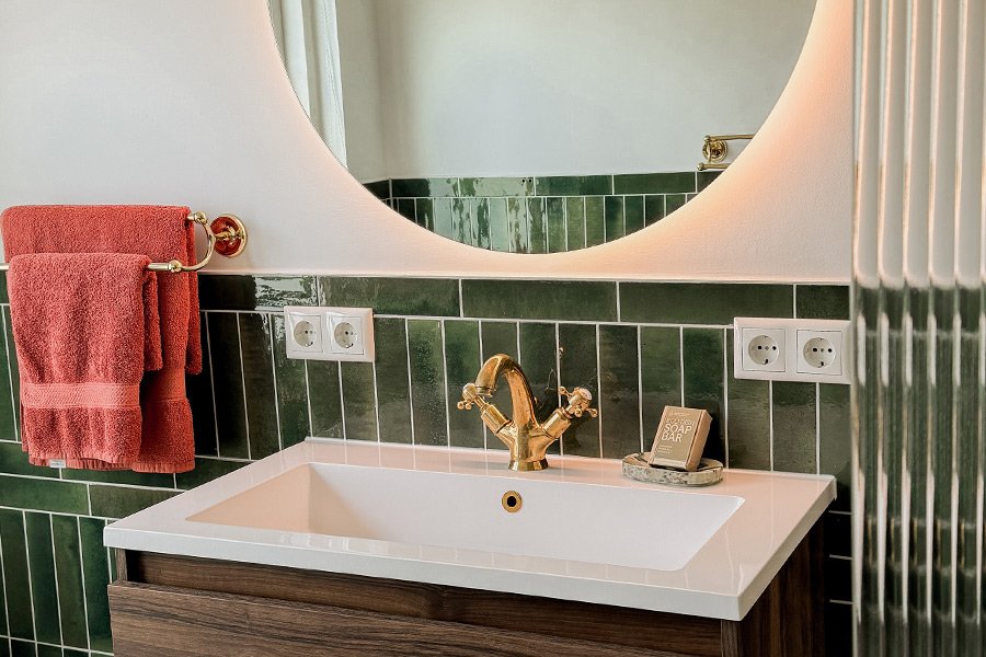 Klassieke groene badkamer Mascha en Tim