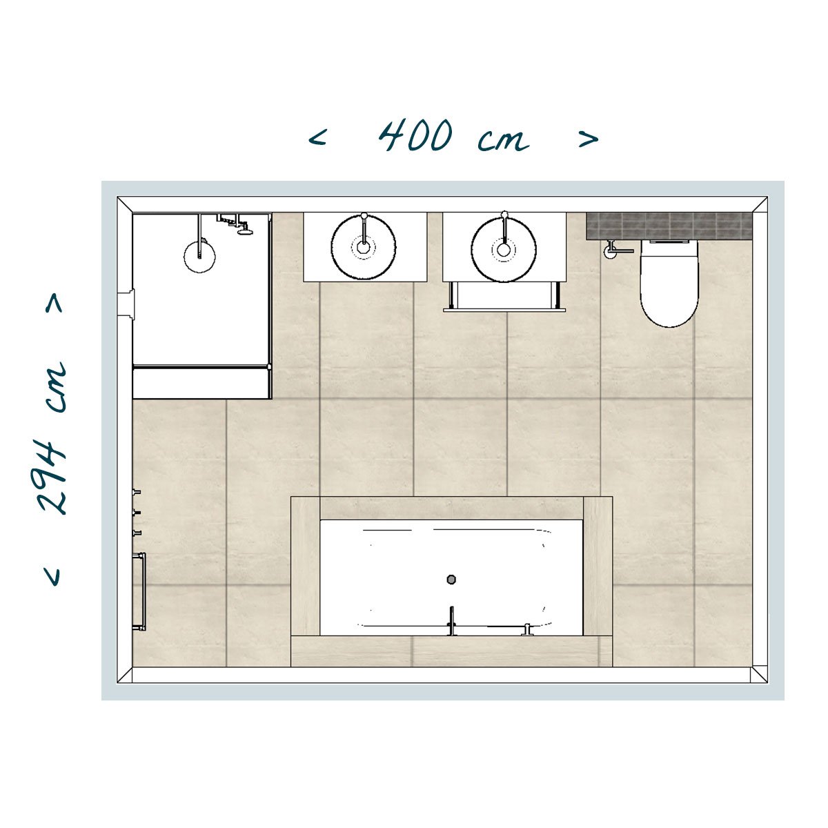 plan construction salle de bain celestyn