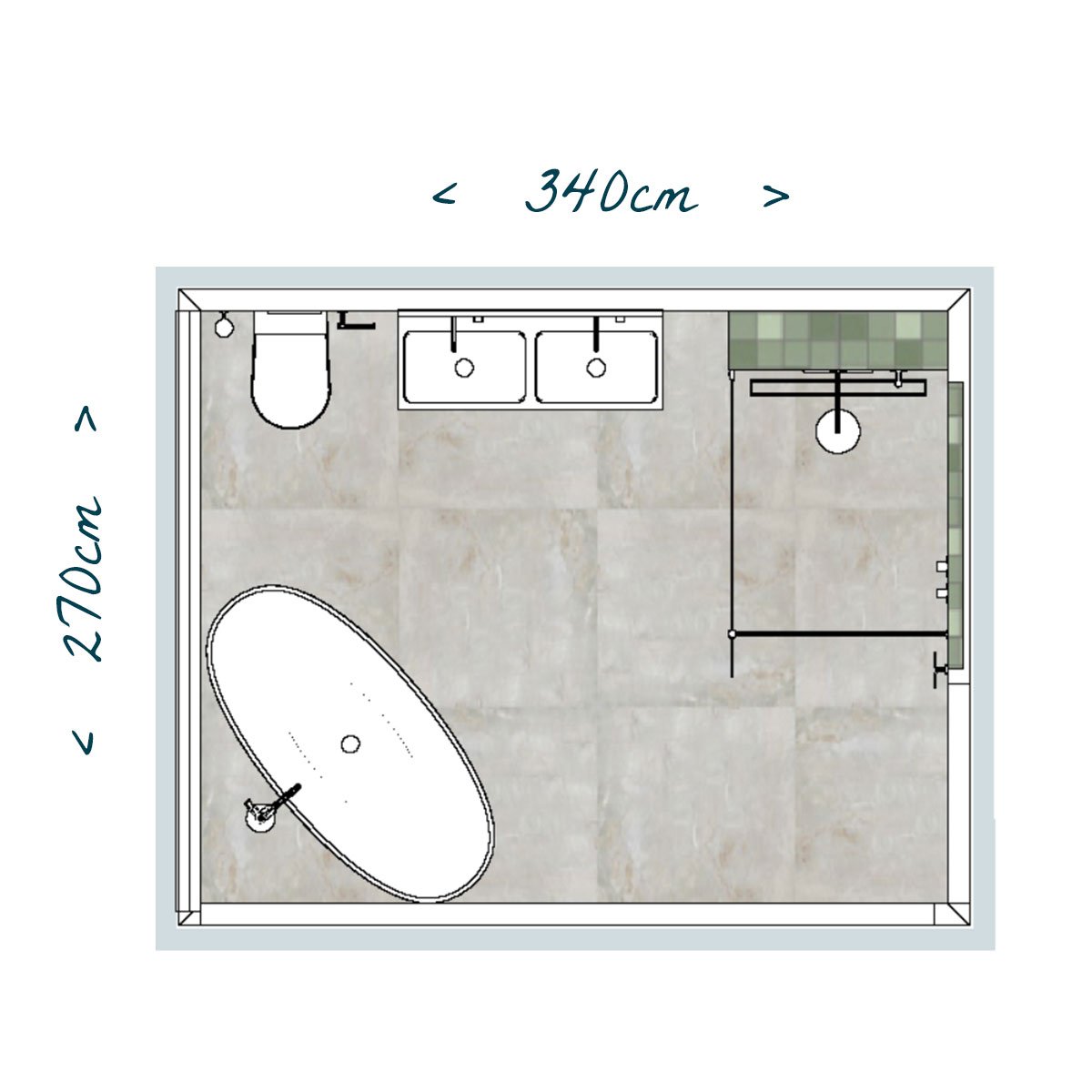 plan construction salle de bain jade