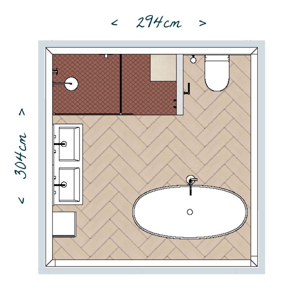 plan construction salle de bain mahill