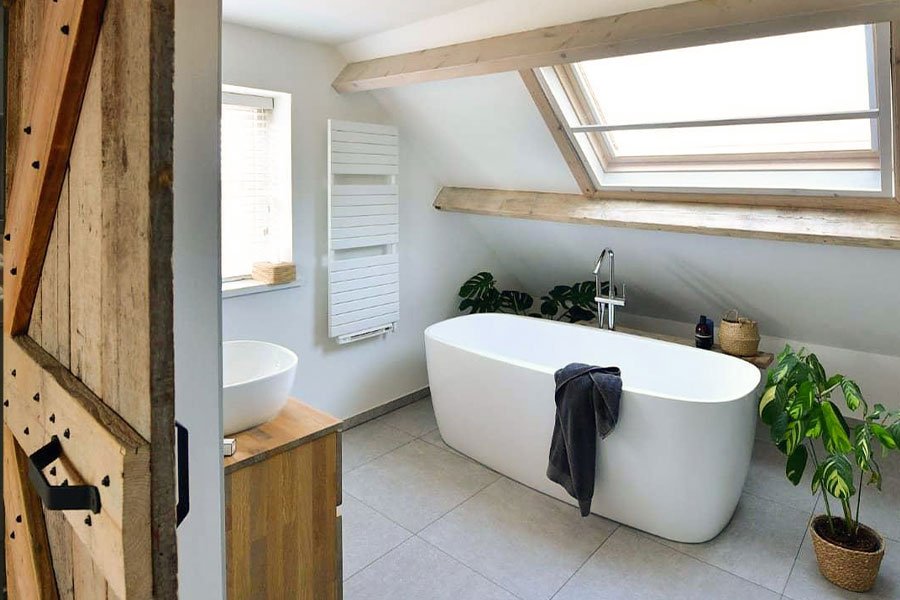 complete badkamer landelijk landelijke hout