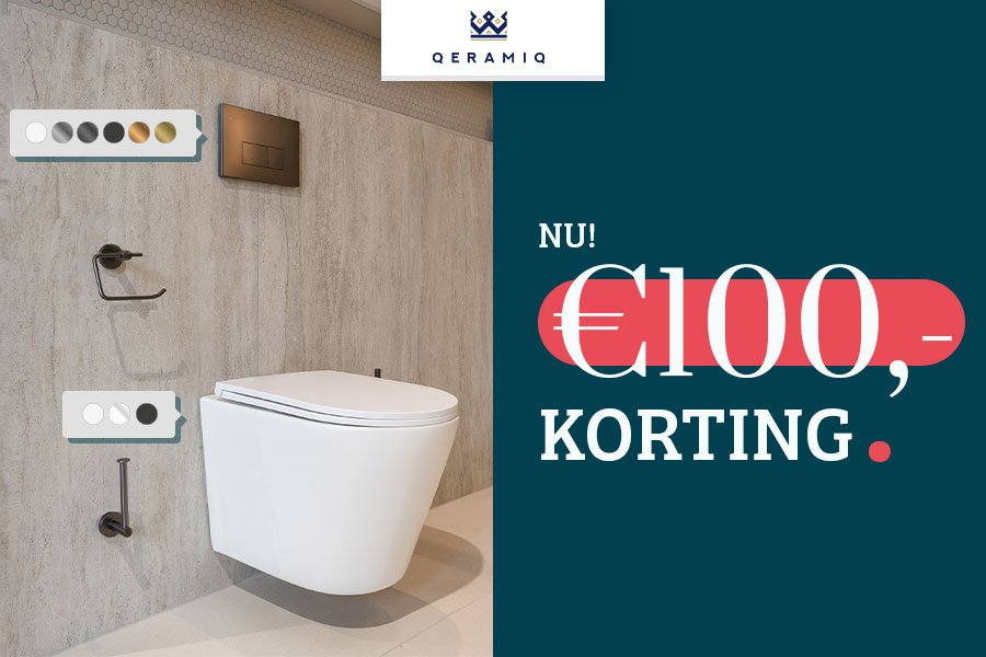€100,- korting op QeramiQ toiletset