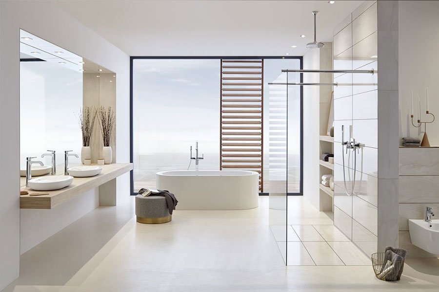complete badkamer grote groot luxe ruimte