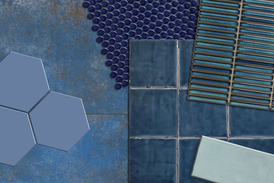 Gebeurt abstract actie Blauwe badkamers | Sawiday