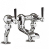 Crosswater 1920s Robinet de baignoire 2 trous chrome poignée noire SW73367 Crosswater 1920s Robinet de baignoire 2 trous chrome poignée noire SW73367