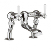 Crosswater 1920s Robinet de baingoire 2 trous avec inversur et leviers blancs chrome SW73370 Crosswater 1920s Robinet de baingoire 2 trous avec inversur et leviers blancs chrome SW73370