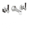 Crosswater 1920s Robinet de lavabo encastrable 3 trous chrome levier noir SW73355 Crosswater 1920s Robinet de lavabo encastrable 3 trous chrome levier noir SW73355
