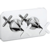 Crosswater Celeste thermostatische inbouw douchekraan 2 weg horizontaal 2 greeps chroom SW209192 Crosswater Celeste thermostatische inbouw douchekraan 2 weg horizontaal 2 greeps chroom SW209192