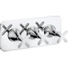Crosswater Celeste thermostatische inbouw douchekraan 2 weg horizontaal 3 greeps chroom SW209194 Crosswater Celeste thermostatische inbouw douchekraan 2 weg horizontaal 3 greeps chroom SW209194