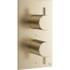 Crosswater MPRO robinet de baignoire encastrable - thermostatique - vertical - 2 voies avec poignées - laiton brossé SW640134