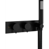 Crosswater MPRO inbouw thermostatisch bad/douchekraan horizontaal 2 weg met handdouche set in mat zwart SW209257 Crosswater MPRO inbouw thermostatisch bad/douchekraan horizontaal 2 weg met handdouche set in mat zwart SW209257
