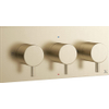 Robinet de douche thermostatique encastré Crosswater MPRO horizontal 2 robinets d'arrêt en laiton brossé (or) SW209260