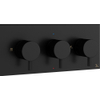 Robinet de douche thermostatique encastré Crosswater MPRO horizontal 2 robinets d'arrêt noir mat SW209261