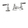 Crosswater 1920s robinet de lavabo avec bonde chrome poignée noire SW73359