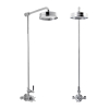 Crosswater 1920s regendouche 20cm met kraan thermostatisch zonder omstel glijstang 90cm chroom greep zwart SW73428 Crosswater 1920s regendouche 20cm met kraan thermostatisch zonder omstel glijstang 90cm chroom greep zwart SW73428