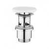 Crosswater Basin Waste Klikwaste - 1/4" - gesloten - keramiek - hoogglans wit SW545375