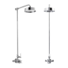 Crosswater 1920s regendouche 20cm met kraan thermostatisch zonder omstel glijstang 90cm chroom greep wit SW73432 Crosswater 1920s regendouche 20cm met kraan thermostatisch zonder omstel glijstang 90cm chroom greep wit SW73432