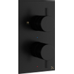 Crosswater MPRO Ensemble de douche pluie encastré - douche principale 30 cm - bras plafond - douchette à main - noir mat SW223262