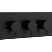 Robinet de douche thermostatique encastré Crosswater MPRO horizontal 2 robinets d'arrêt noir mat SW209261