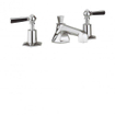 Robinet lavabo Crosswater 1920s avec bonde chrome poignée noire SW73359