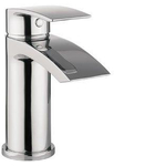 Crosswater Flow Wastafelkraan - met waterval - 1 gats - met klikwaste - hoogglans chroom SW73304