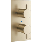 Crosswater MPRO Douchekraan - inbouw - verticaal - geborsteld messing (goud) SW209254