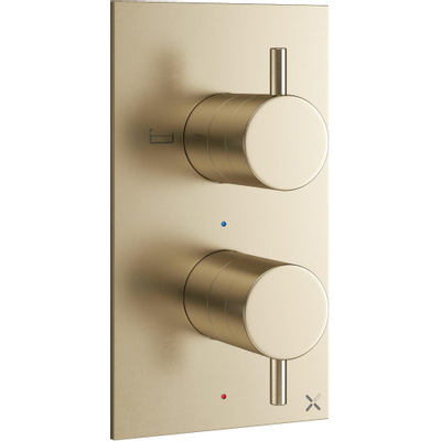 Crosswater MPRO Badkraan - inbouw - verticaal - geborsteld messing (goud)