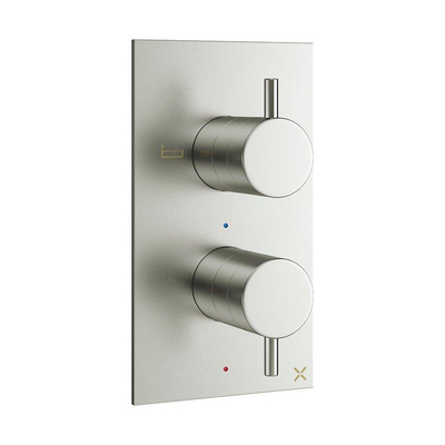 Crosswater MPRO Badkraan - inbouw - verticaal - geborsteld RVS