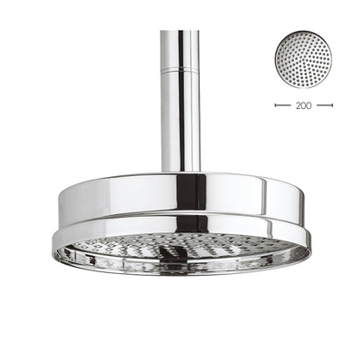 Crosswater 1920s Regendouche - 20cm - zonder douchearm - hoogglans chroom