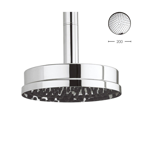 Crosswater 1920s Regendouche - 20cm easy clean - zonder douchearm - hoogglans chroom SW73439