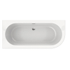 Xenz Charley hoekbad links vrijstaand bad 180x80x60 edelweiss met sleuf overloop SW103247 Xenz Charley hoekbad links vrijstaand bad 180x80x60 edelweiss met sleuf overloop SW103247